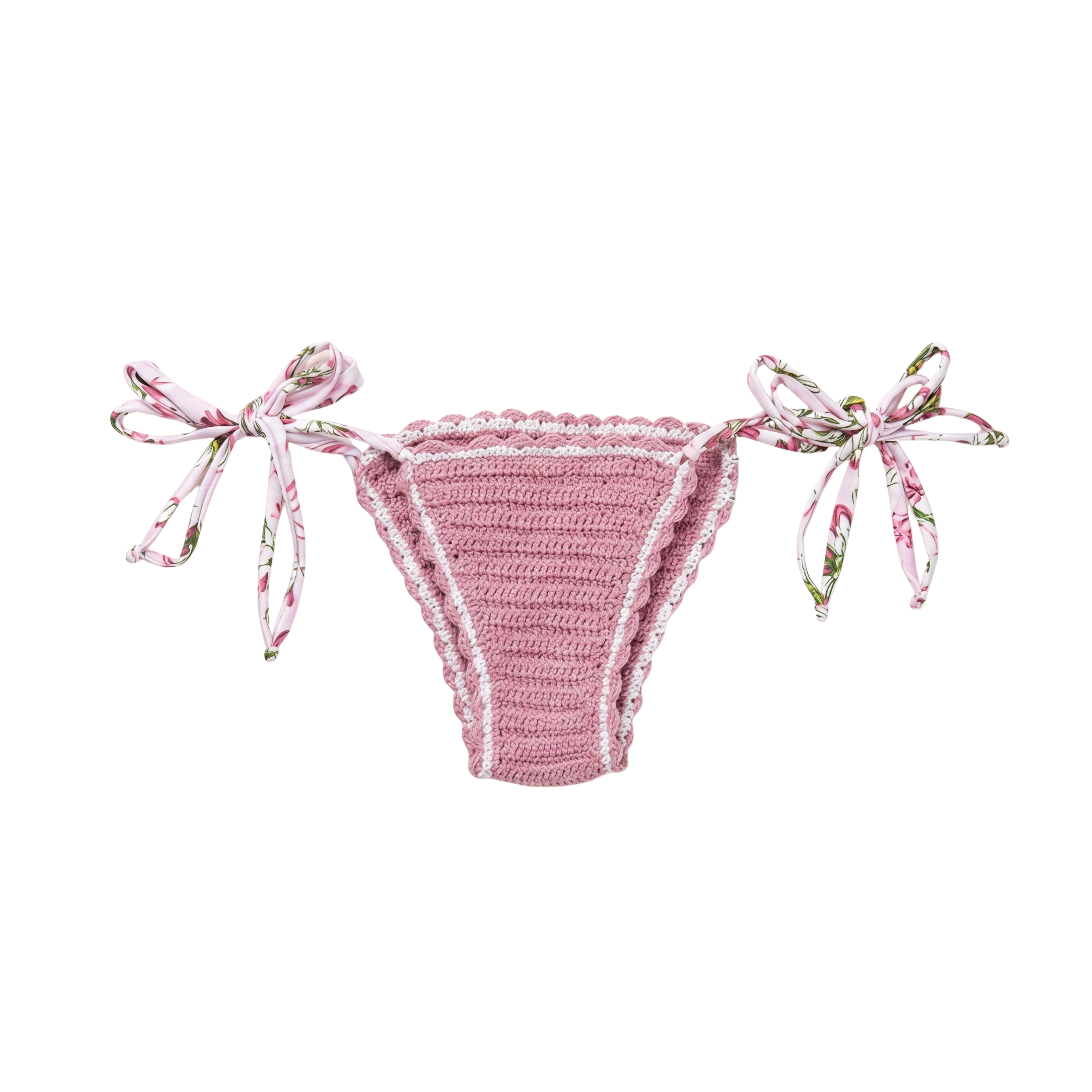 Powder Pink Tie Bikini Bottom