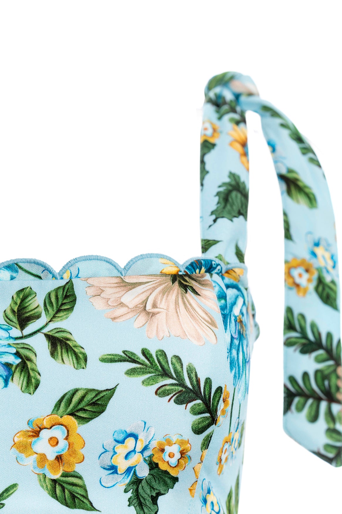 Rhea Aine Blue Floral Crop Top
