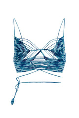 Nellie Shaka Blue Woven Top