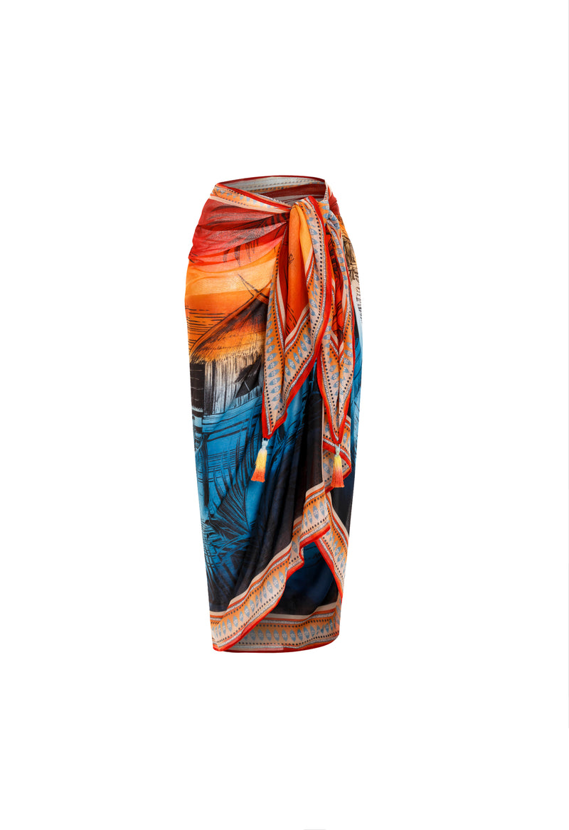 Marine Shaka Pareo Sarong Cover Up