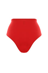 Brina Shaka Red High Waist Bikini Bottom