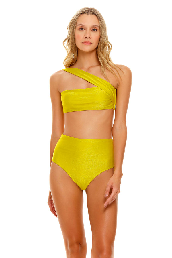 Malia Praia Yellow Bikini Top