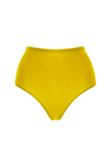 Alicia Praia Yellow High Waist Bikini Bottom