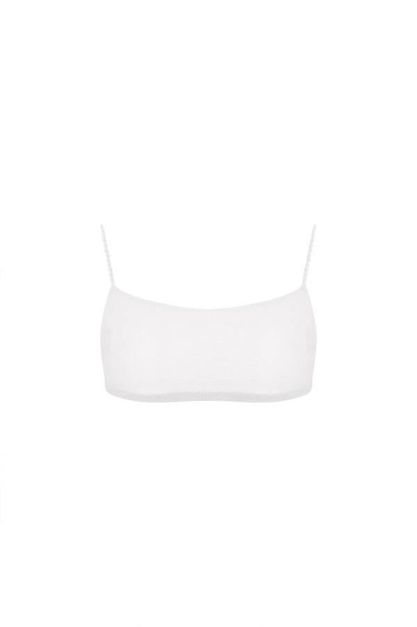 Lina Sally White Bikini Top