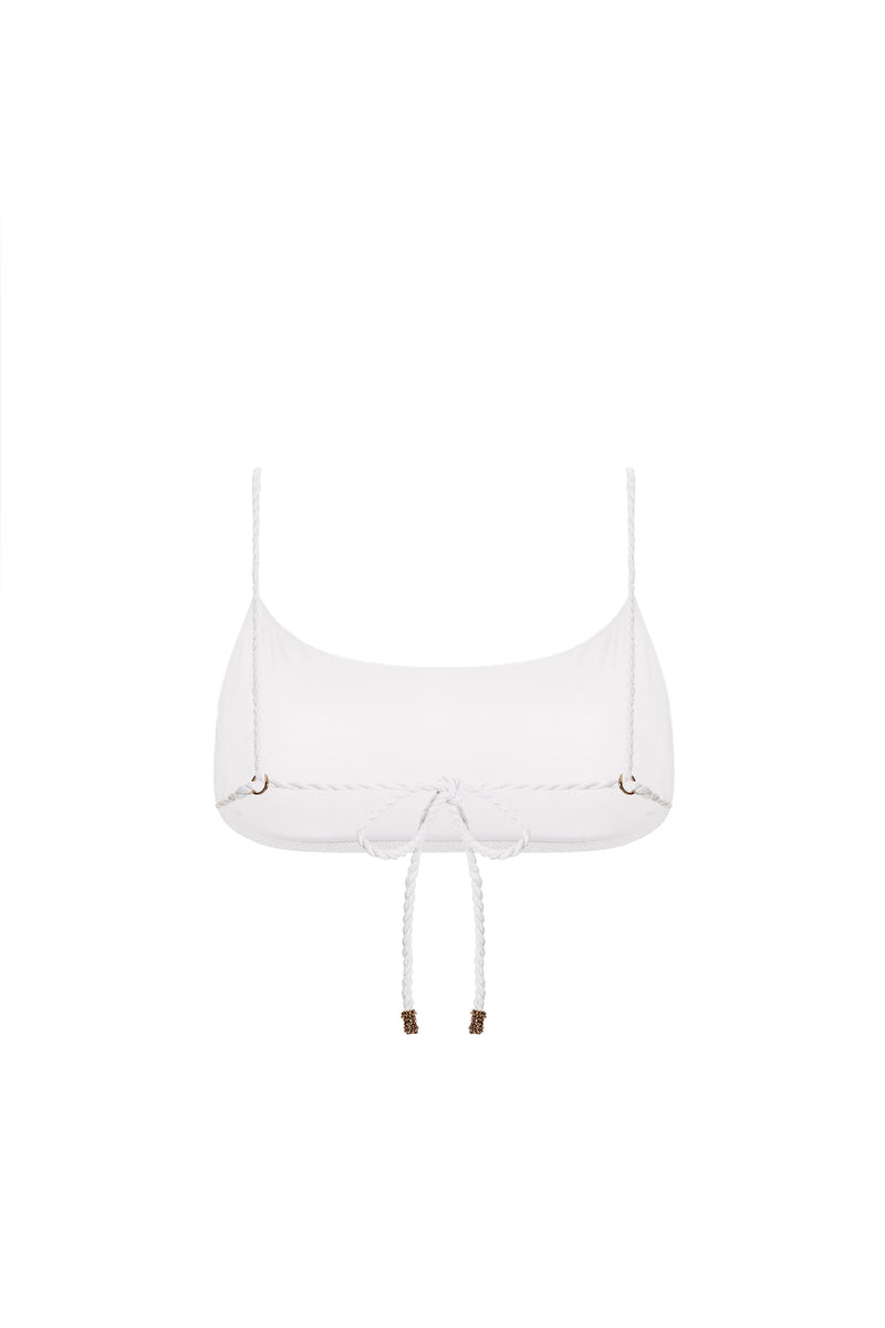 Lina Sally White Bikini Top