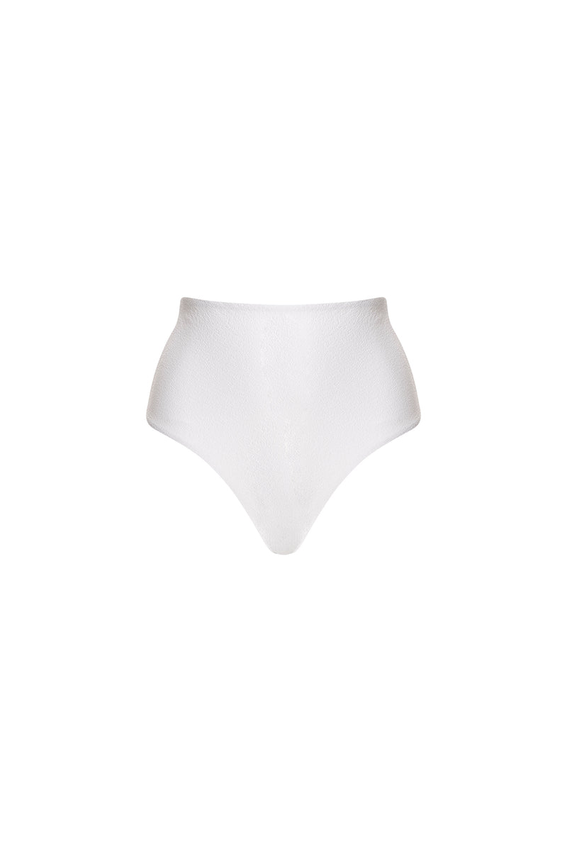 Alicia Sally White High Waist Bikini Bottom