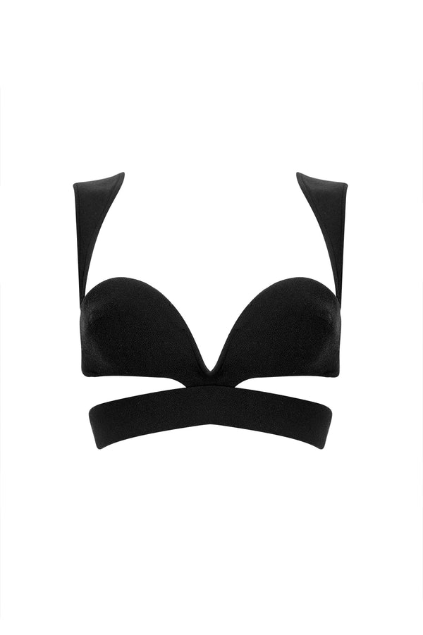 Alexa Eames Black Bikini Top