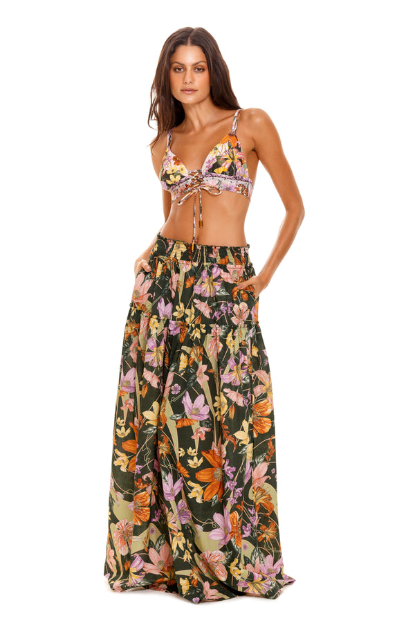 Jenna Vitreo Floral Maxi Skirt