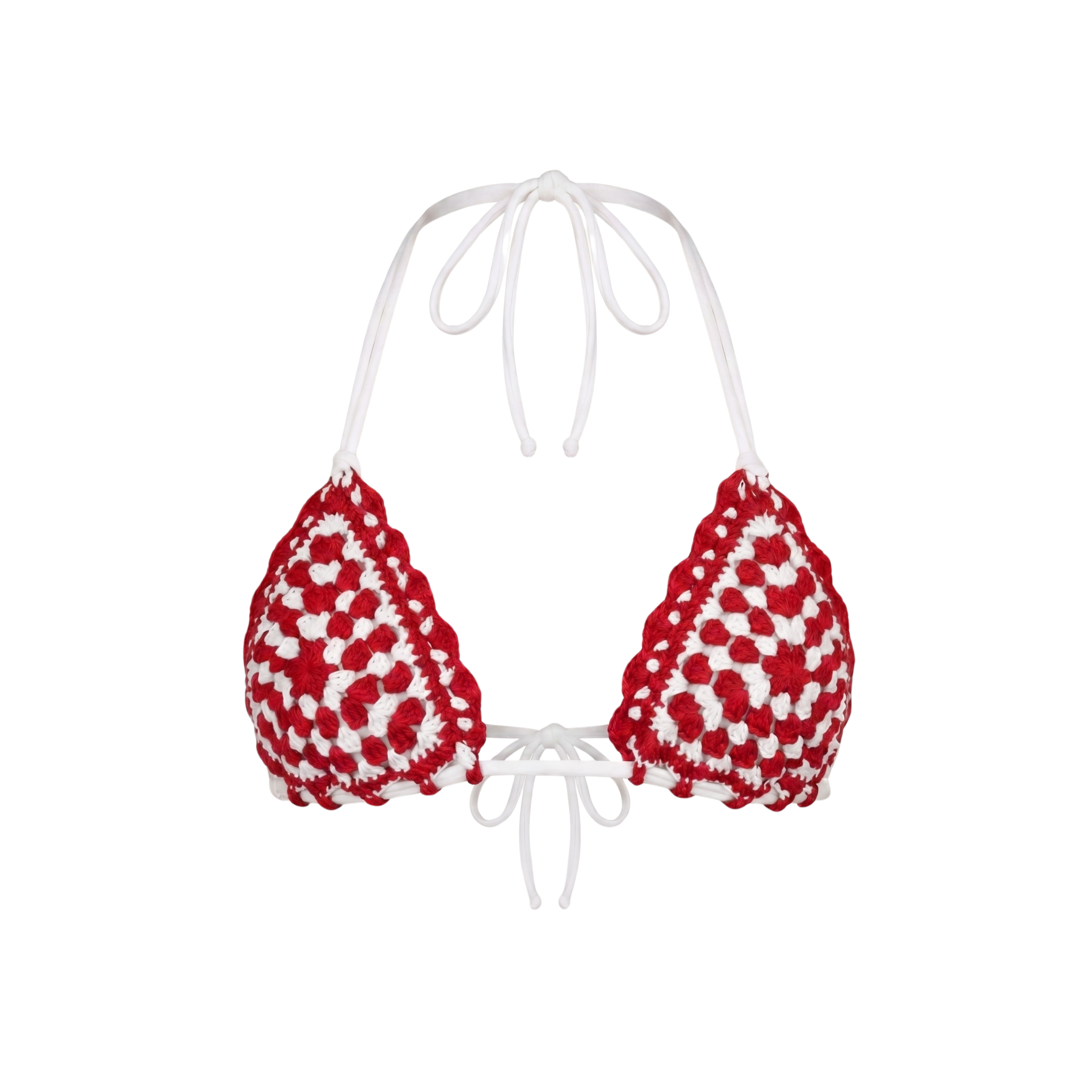 Poppy Granny Square Bikini Top