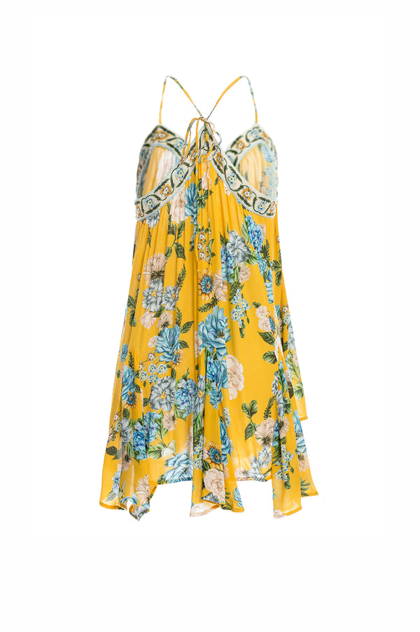 Betty Aine Yellow Floral Dress