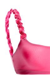 Evie Aine Solid Pink Bikini Top