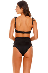 Aliz Tout High Waist Black Bikini Bottom