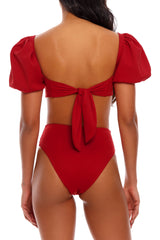 Calista Red Bikini Top
