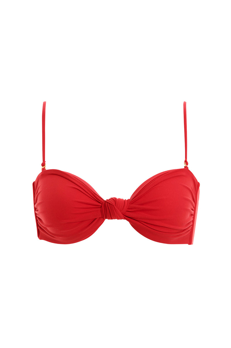 Lucille Red Bikini Top