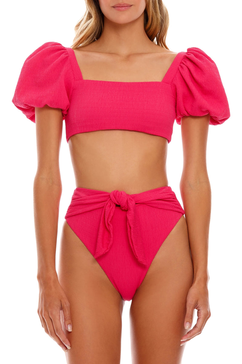 Calista Bright Rose Bikini Top