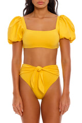 Calista Yellow Bikini Top