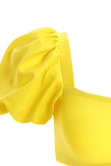 Calista Yellow Bikini Top